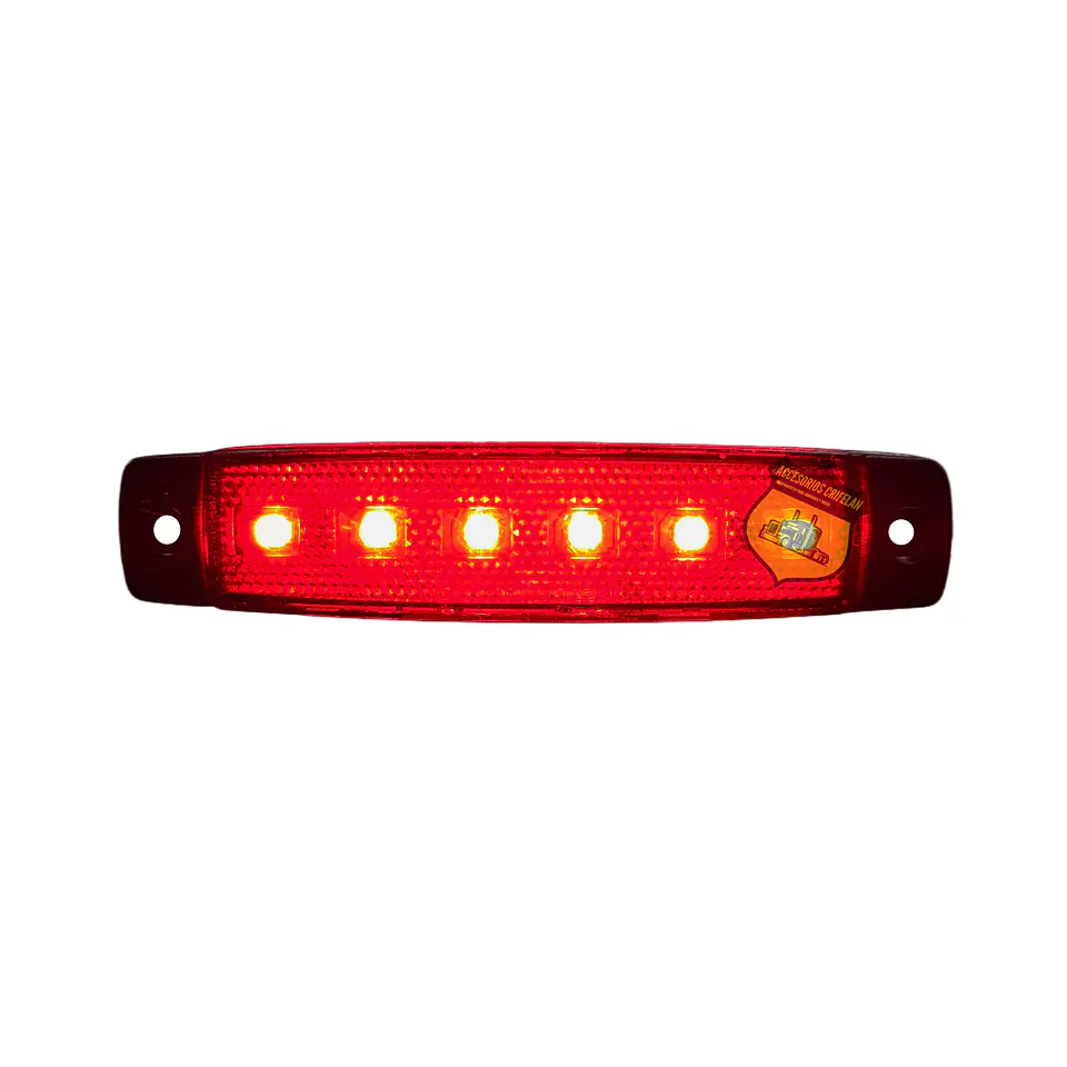 Foco Lateral 6 Led Rojo 12v/24v, COD.1047R 2