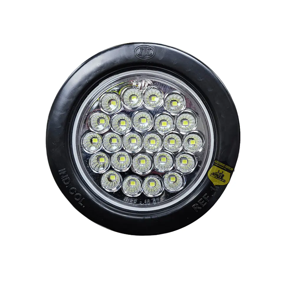 Foco Trasero 4 Pulg Blanco Borde En Goma 12v/24v, COD.1007EB 1