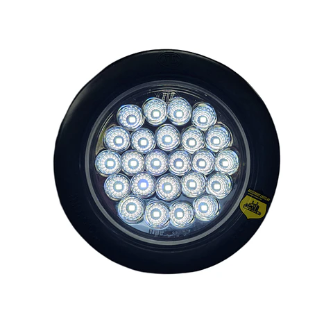 Foco Trasero 4 Pulg Blanco Borde En Goma 12v/24v, COD.1007EB
