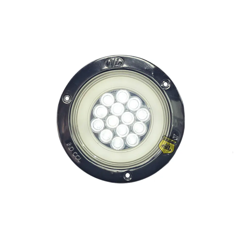 Foco Trasero 4 Pulg Halo Blanco Aro En Inox 12v/24v, COD.1041HB 3