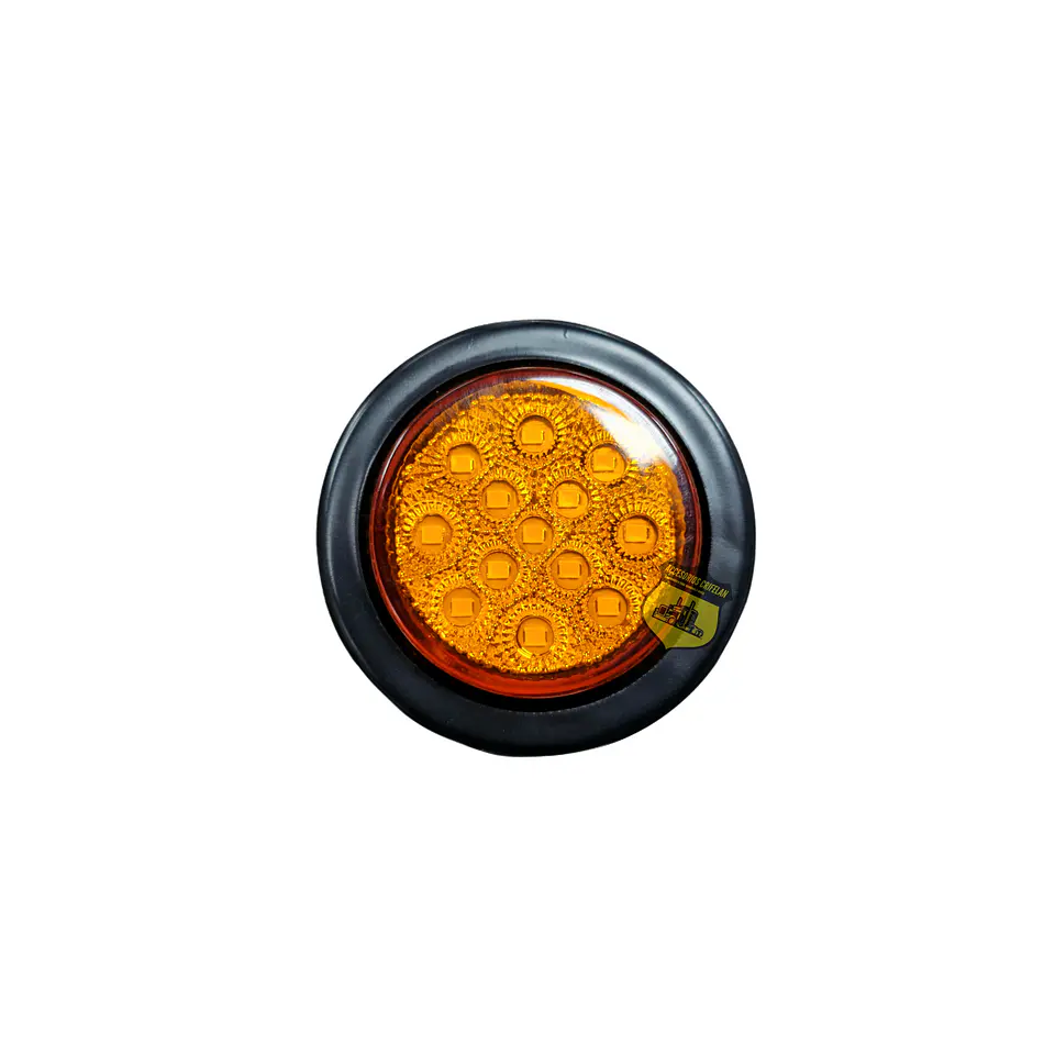 Foco Lateral Led 2 Pulg Ámbar Borde En Goma 12v/24v, COD.2020GA 1