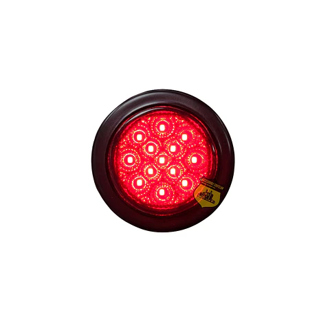 Foco Lateral Led 2 Pulg Rojo Borde En Goma 12v/24v, COD.2020GR