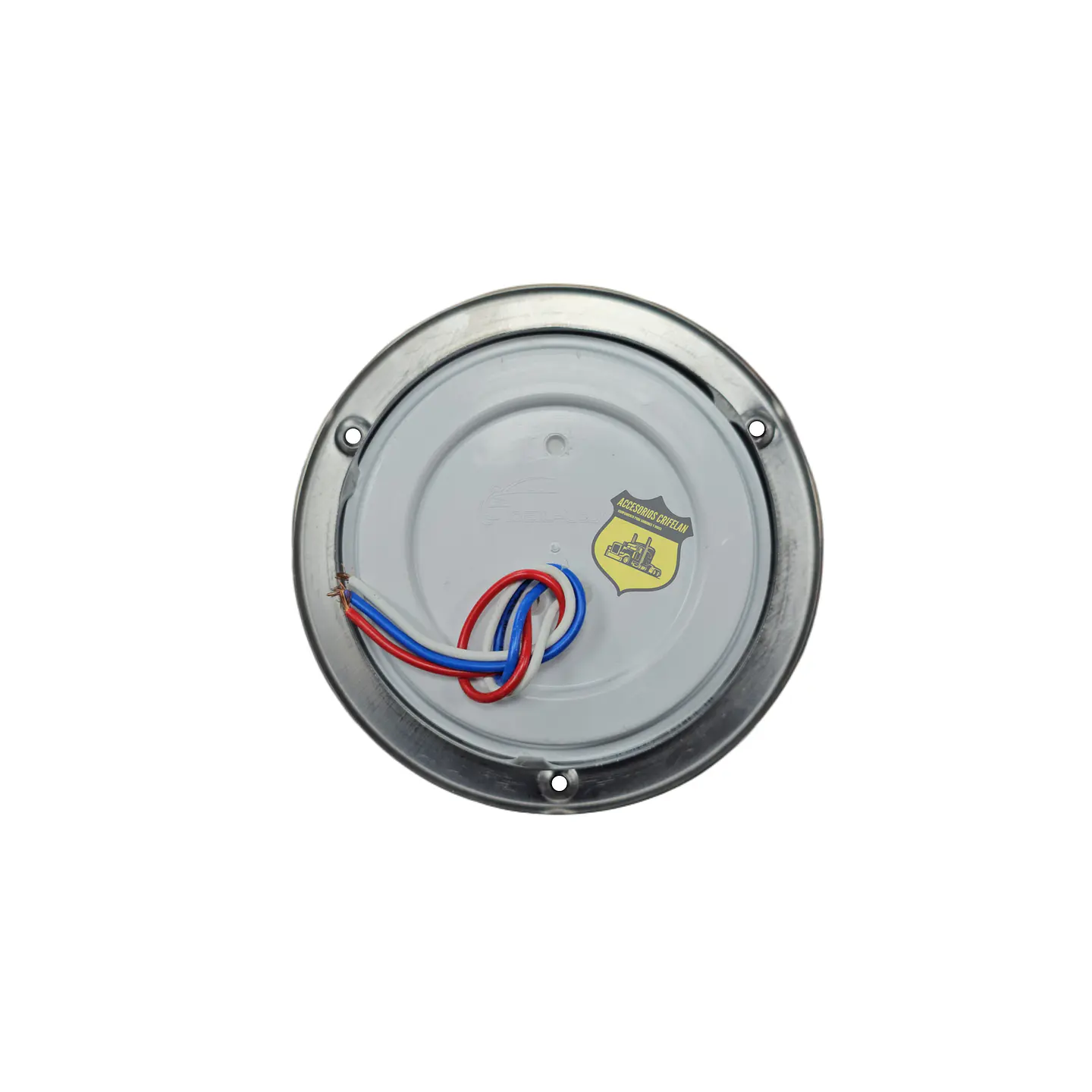 Foco Trasero 4 Pulg Halo Blanco Aro En Inox 12v/24v, COD.1041HB 4