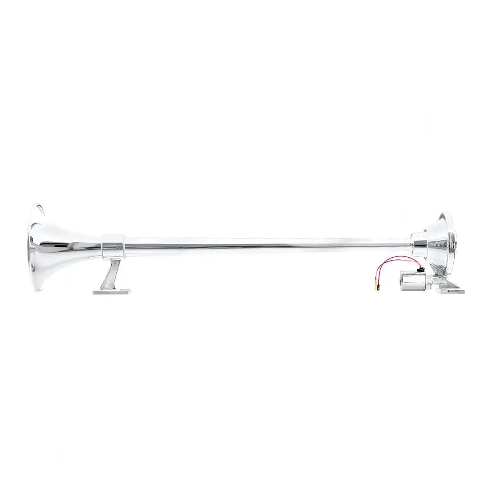 Bocina De Aire Modelo Marítima 70cm 1 Cañon redonda 12v/24v (Con Tecalán y Acoples) 5