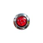 Foco Lateral Led 2 Pulg Rojo Borde En Inox 12v/24v, COD.1024MR - Miniatura 1