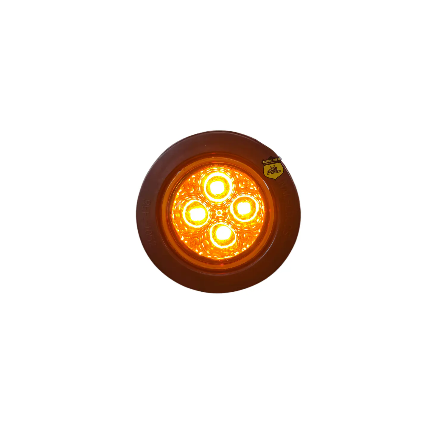 Foco Lateral Led 2 Pulg Ámbar Borde En Goma 12v/24v, COD.1024EA 2