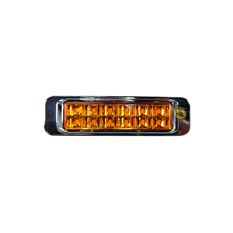 Foco Lateral 12 Led Ámbar 12v/24v, COD.1038A