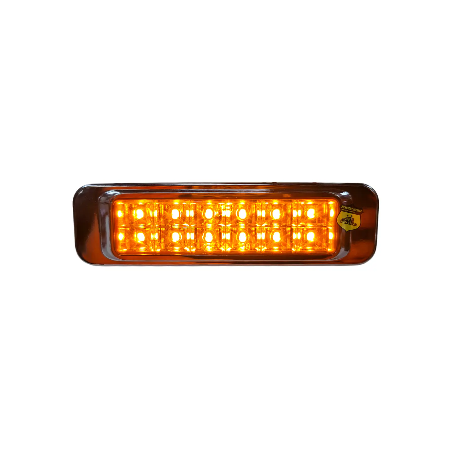 Foco Lateral 12 Led Ámbar 12v/24v, COD.1038A 2