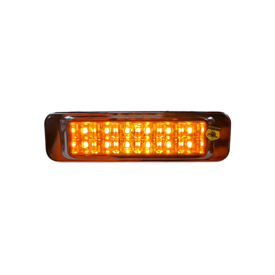 Foco Lateral 12 Led Ámbar 12v/24v, COD.1038A 2