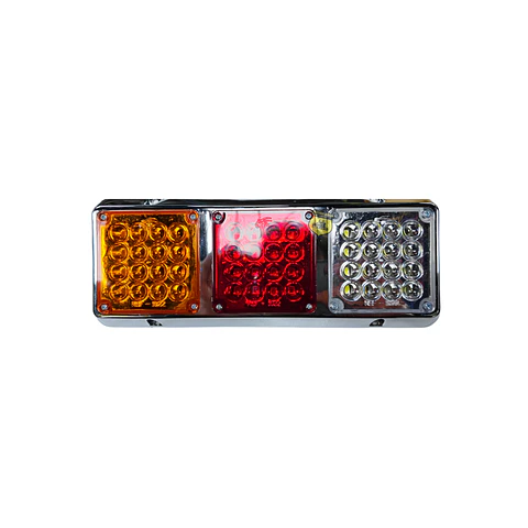 Foco Trasero Cuadrado Triple Pequeño 12v, COD.1022ST12