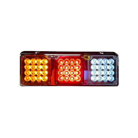 Foco Trasero Cuadrado Triple Pequeño 12v, COD.1022ST12
