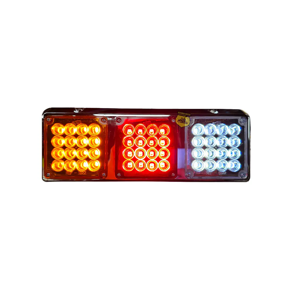 Foco Trasero Cuadrado Triple Pequeño 12v, COD.1022ST12 2