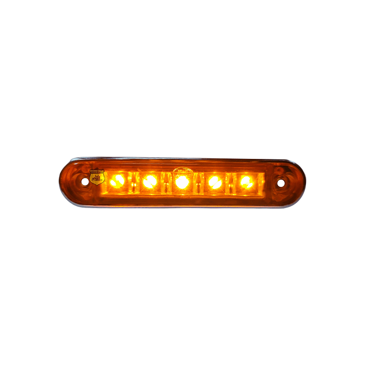 Regleta 5 Led Ámbar 10cm 12v/24v, COD.10345A 2