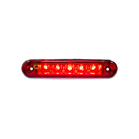 Regleta 5 Led Roja 10cm 12v/24v, COD.10345R