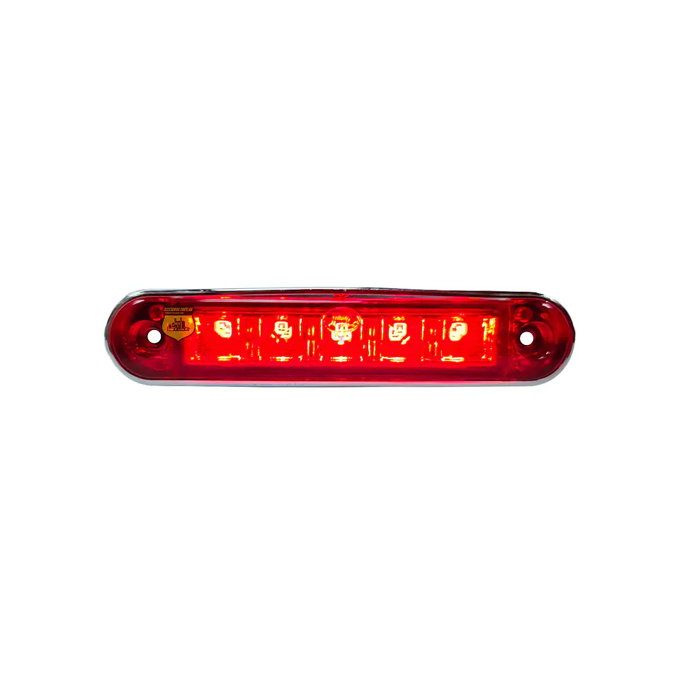 Regleta 5 Led Roja 10cm 12v/24v, COD.10345R 2