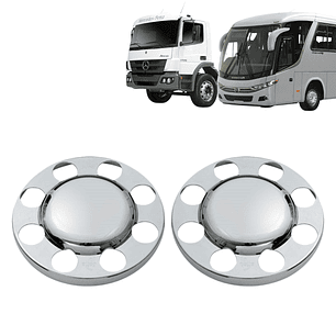 Jgo De Cubre Masas Traseras 8 Pernos Compatible Con Mercedes-Benz Atego y Bus O500R