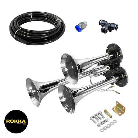 Bocina De Aire 3 Cañones corta 12v/24v