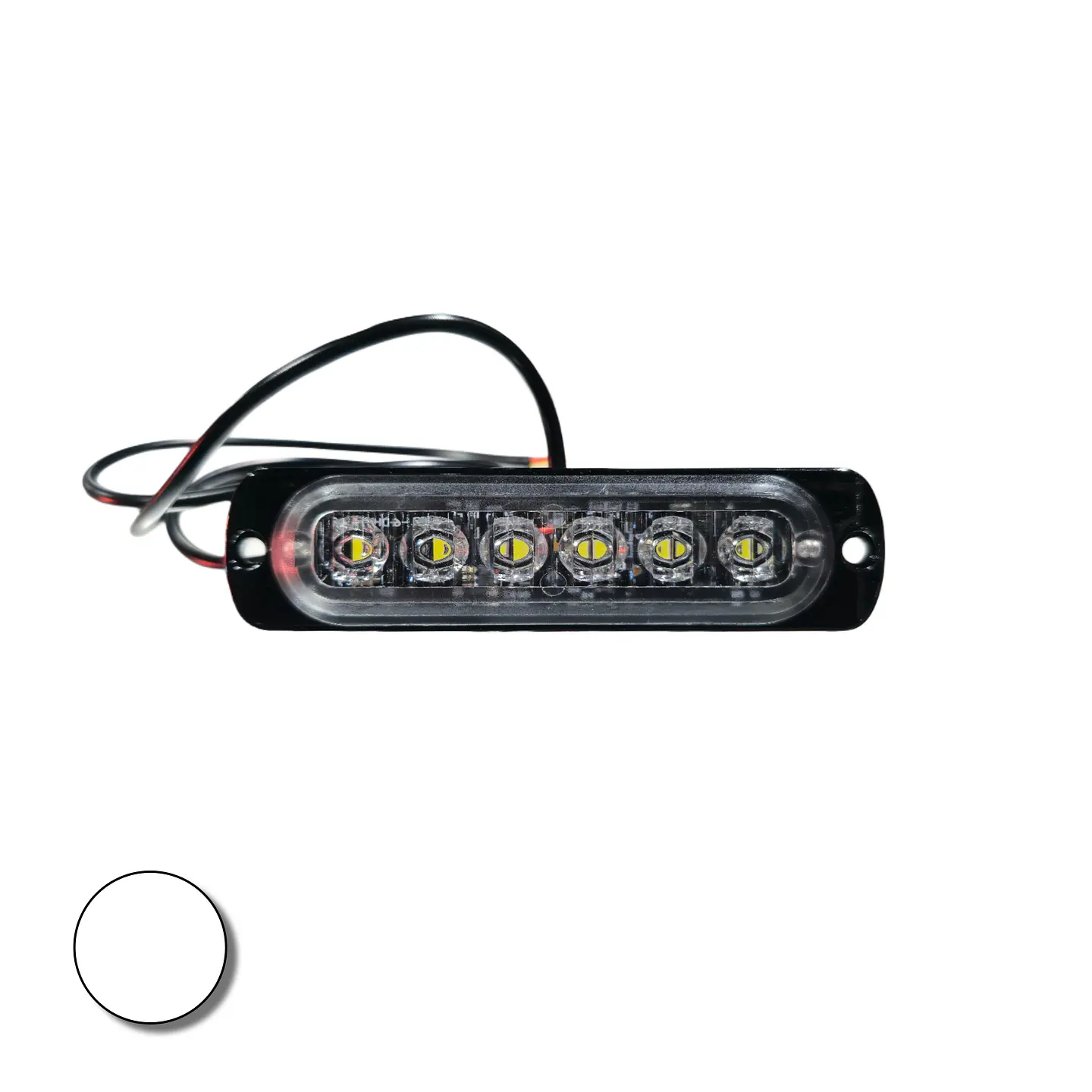 Destellante 6 led Blanco 12v/24v 1
