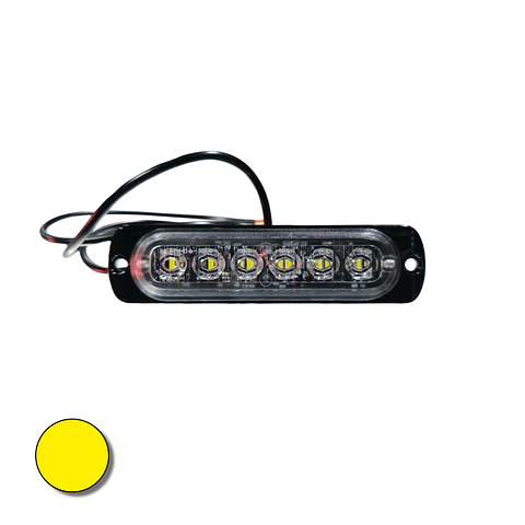 Destellante 6 led Ámbar 12v/24v