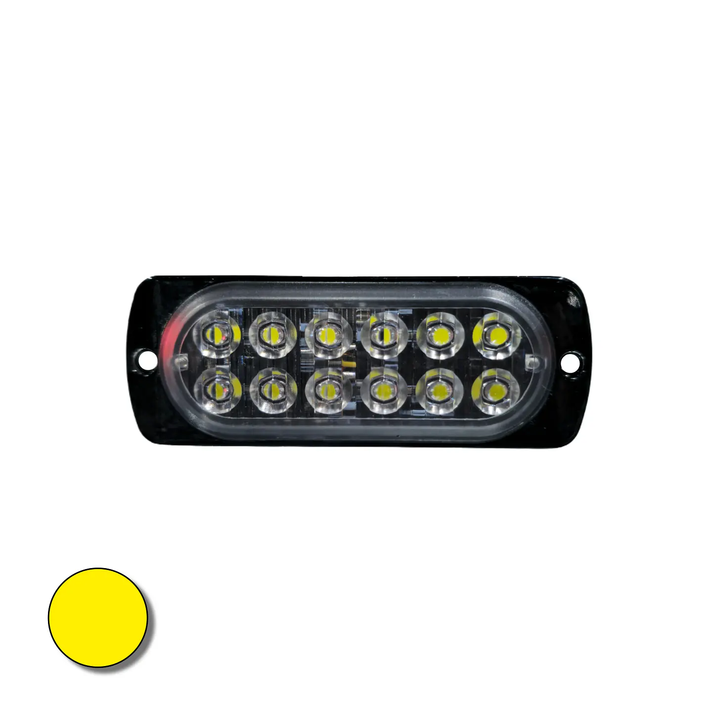 Destellante 12 led Ámbar 12v/24v 1