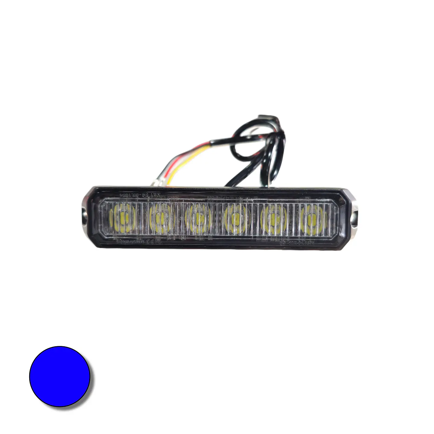 Destellante 6 led Alta Luminosidad Azul 12v/24v 1