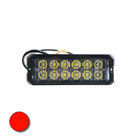 Destellante 12 led Alta Luminosidad Rojo 12v/24v