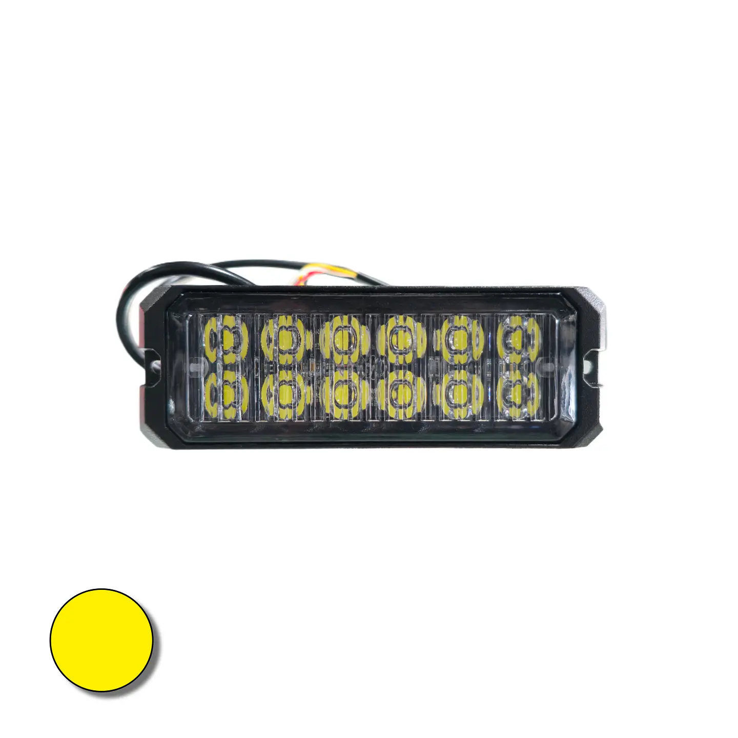 Destellante 12 led Alta Luminosidad Ámbar 12v/24v 1