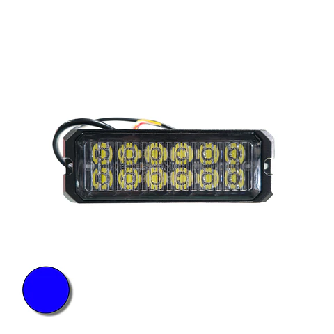 Destellante 12 led Alta Luminosidad Azul 12v/24v