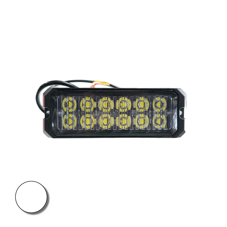Destellante 12 led Alta Luminosidad Blanco 12v/24v 1
