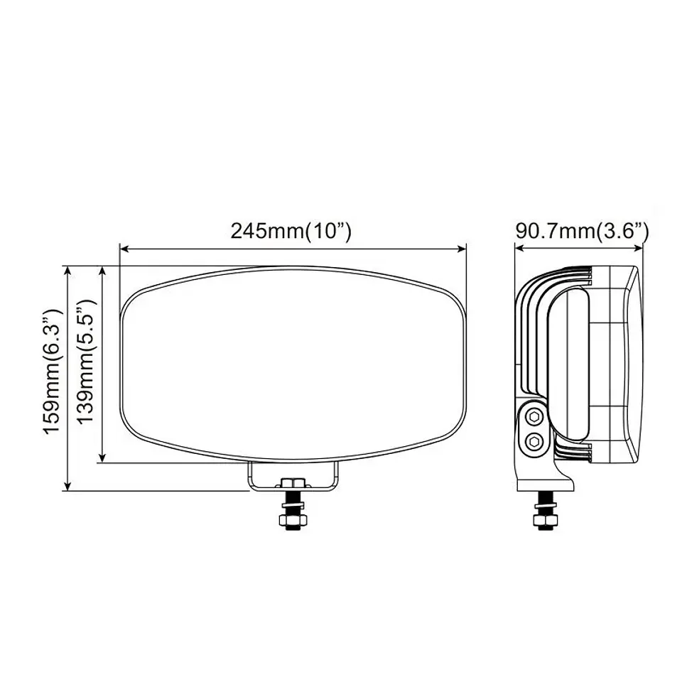 Foco Neblinero De Barra Tipo Europeo 12v/24v 8