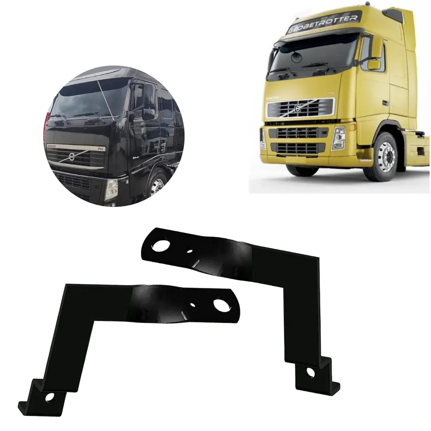 Par De Bases Para Antena Compatible Con Volvo Fh 1998 a 2014 1