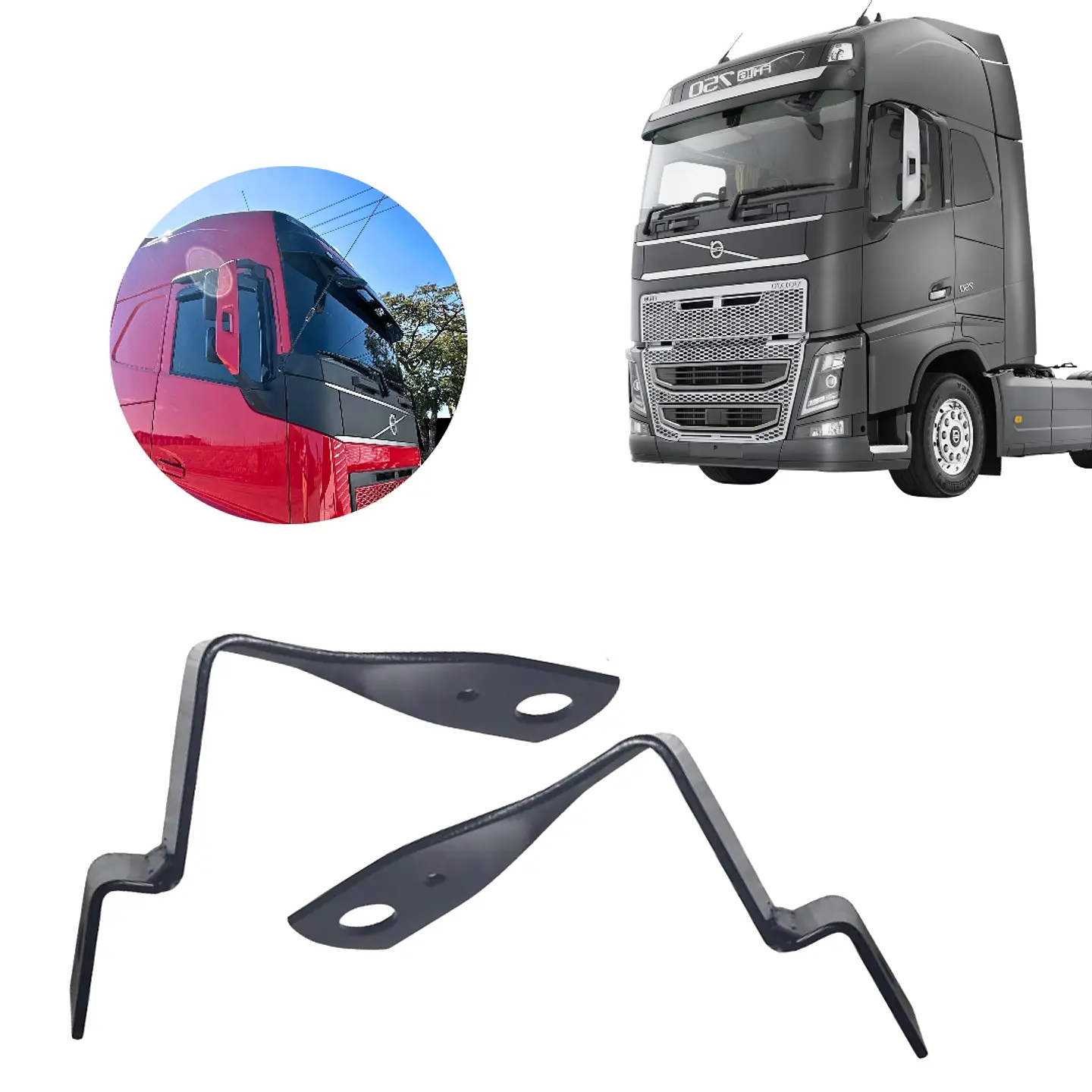 Par De Bases Para Antena Compatible Con Volvo Fh 2015 a 2025 1