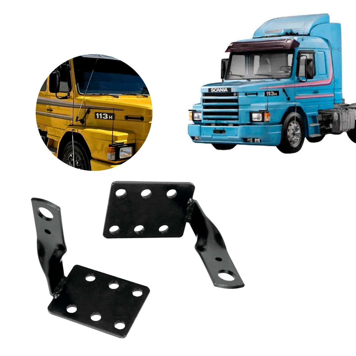 Par De Bases Para Antena Compatible Con Scania 112/113 1