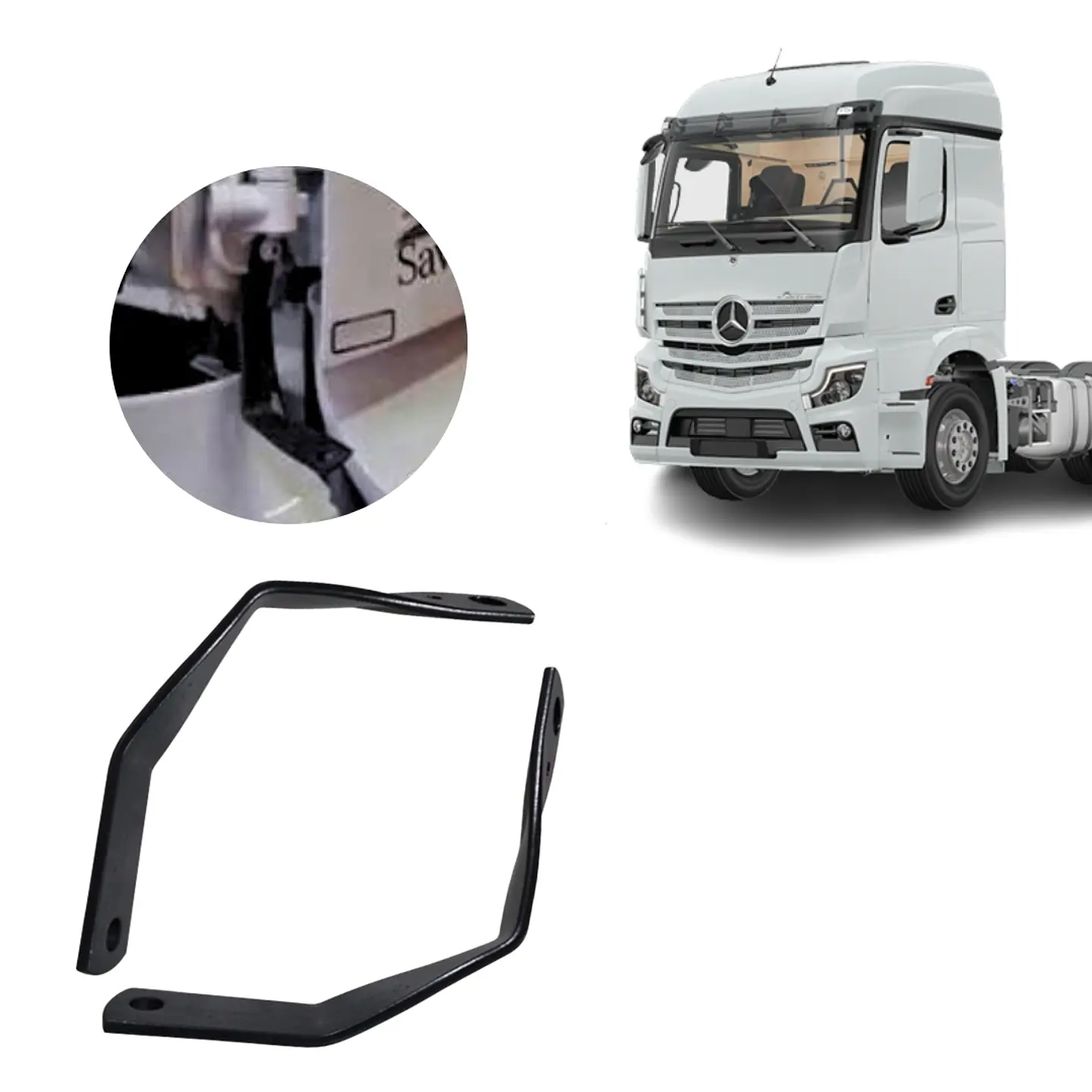Par De Bases Para Antena Compatible Con Mercedes-Benz New Actros 1