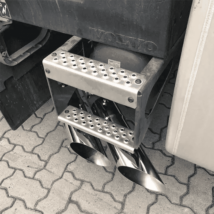 Escape Con Doble Salida Cromada 4,5