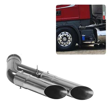 Escape Con Doble Salida Cromada 4,5" Pulg Piloto
