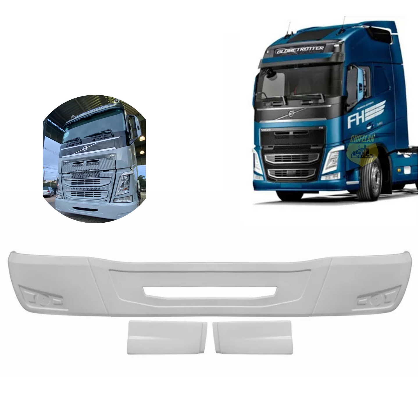 Funda De Parachoque Volvo Fh/Fm 2015 Hasta 2022 (Toma De Aire 1 Agujero) 1