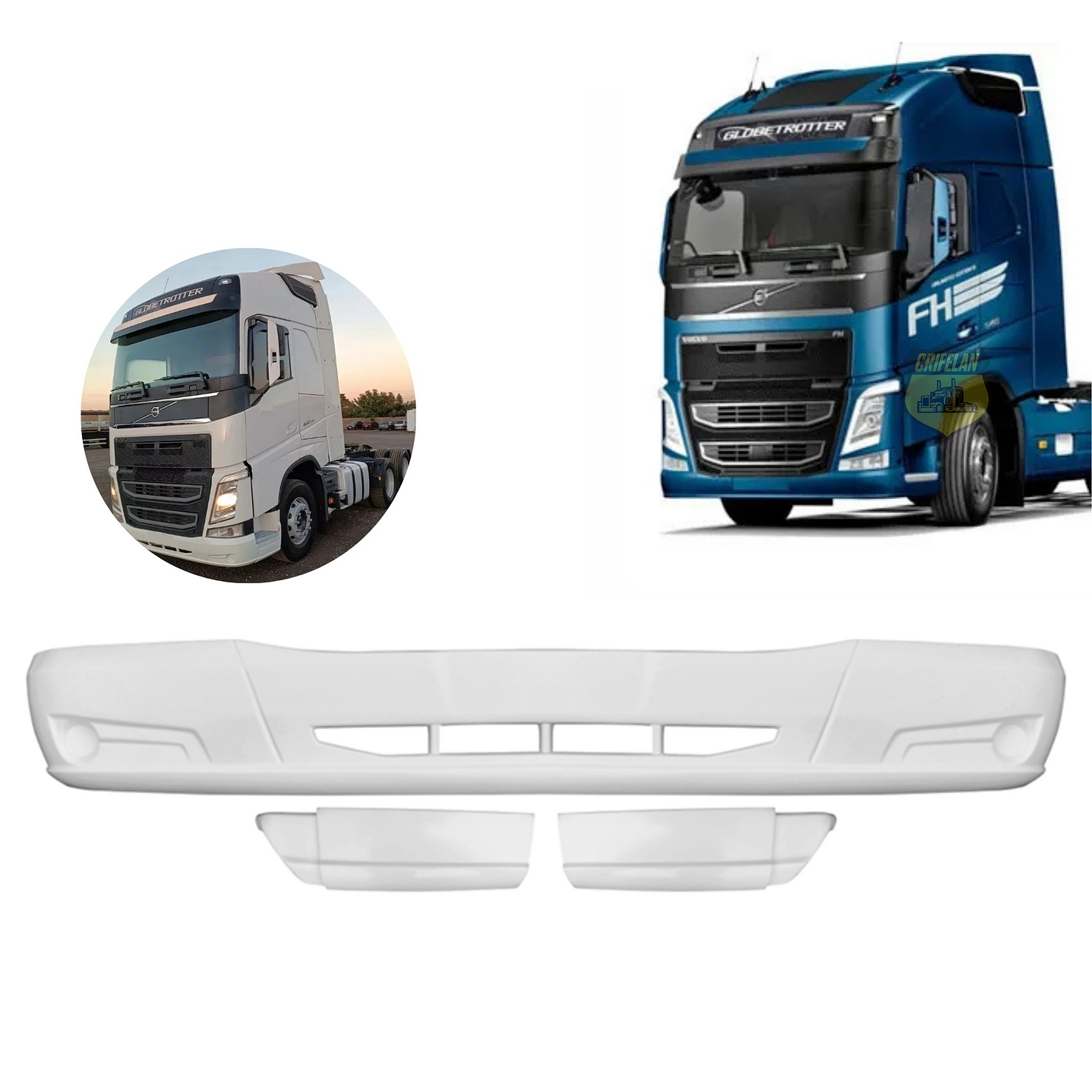 Funda De Parachoque Volvo Fh/Fm 2015 Hasta 2022 (Toma De Aire 4 Agujeros) 1