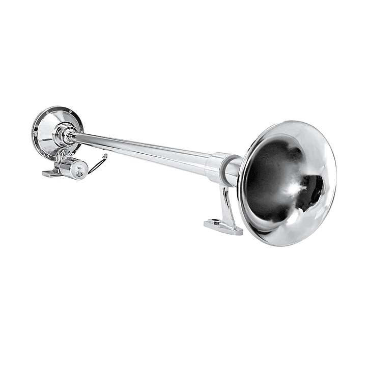 Bocina De Aire Modelo Marítima 70cm 1 Cañon redonda 12v/24v (Solo Bocina) 3