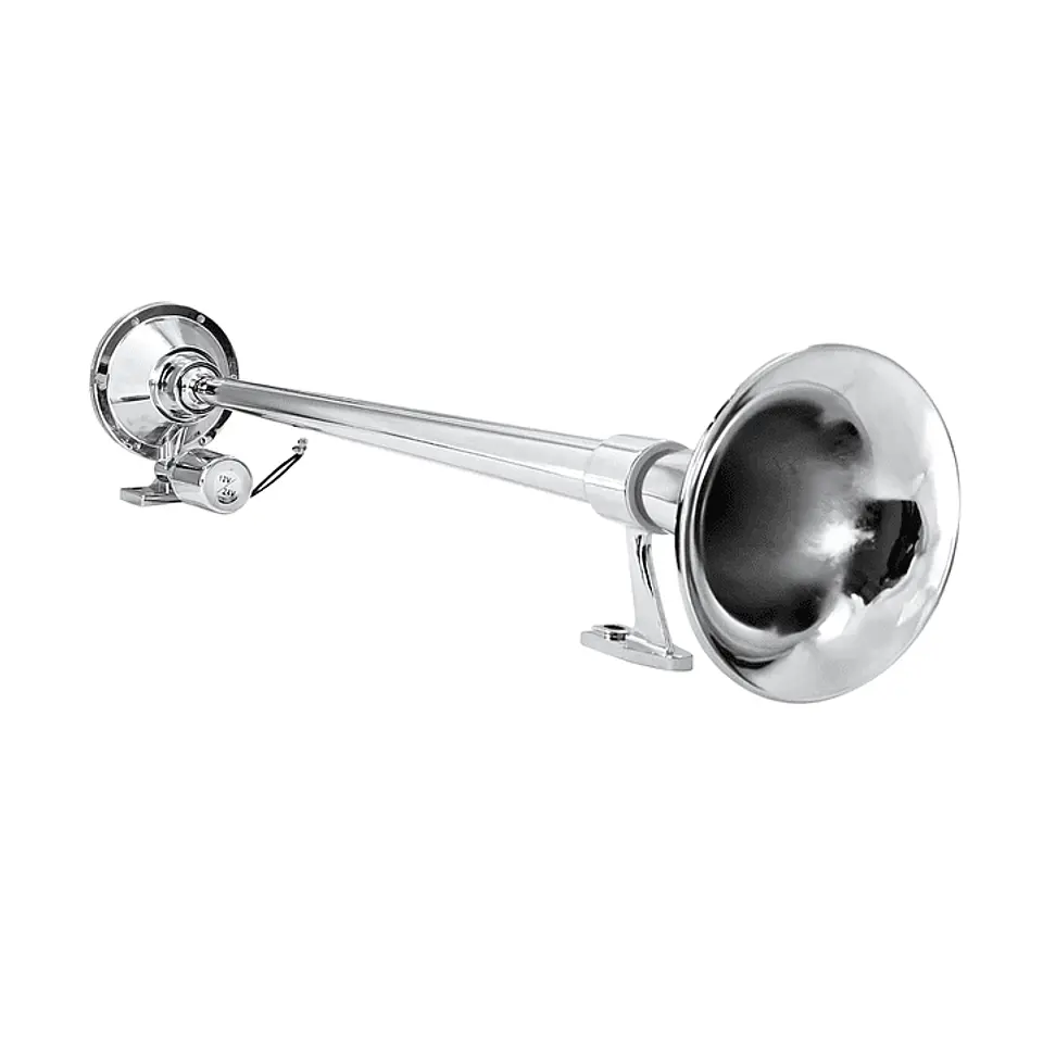 Bocina De Aire Modelo Marítima 70cm 1 Cañon redonda 12v/24v (Solo Bocina) 3