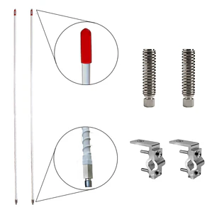 Par de Antenas Chapulinas Blancas con Resortes Y Bases Delgadas