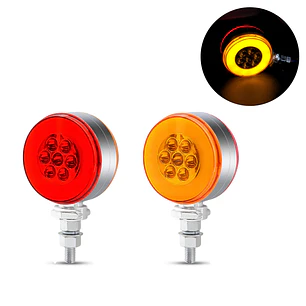 Foco Redondo Semaforo Halo Led Pequeño 12v/24v Ámbar/Rojo, COD.2009HA