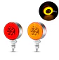 Foco Redondo Semaforo Halo Led Pequeño 12v/24v Ámbar/Rojo, COD.2009HA - Miniatura 1
