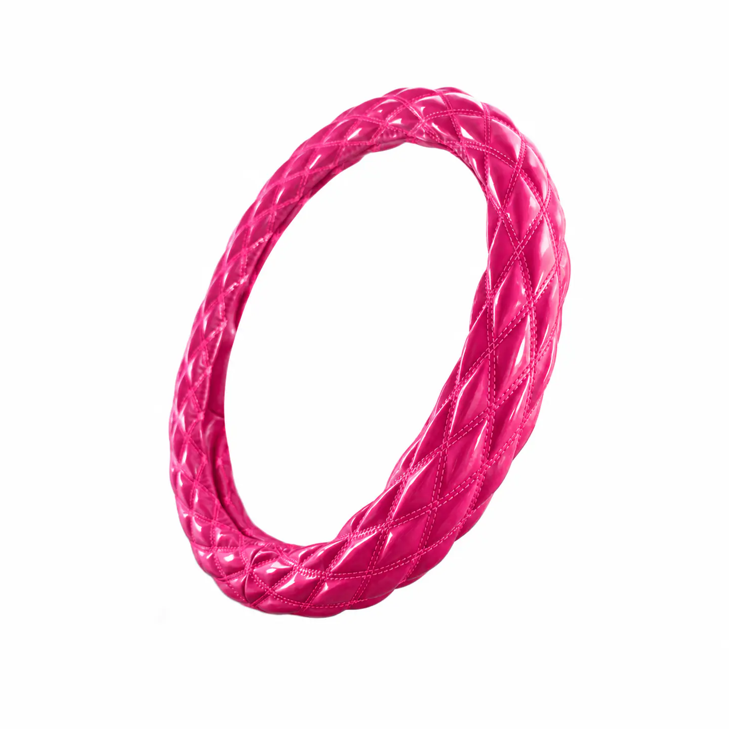 Cubre Volante 45cm Extra Grueso, Brillante Rosado Hilo Rosado 1