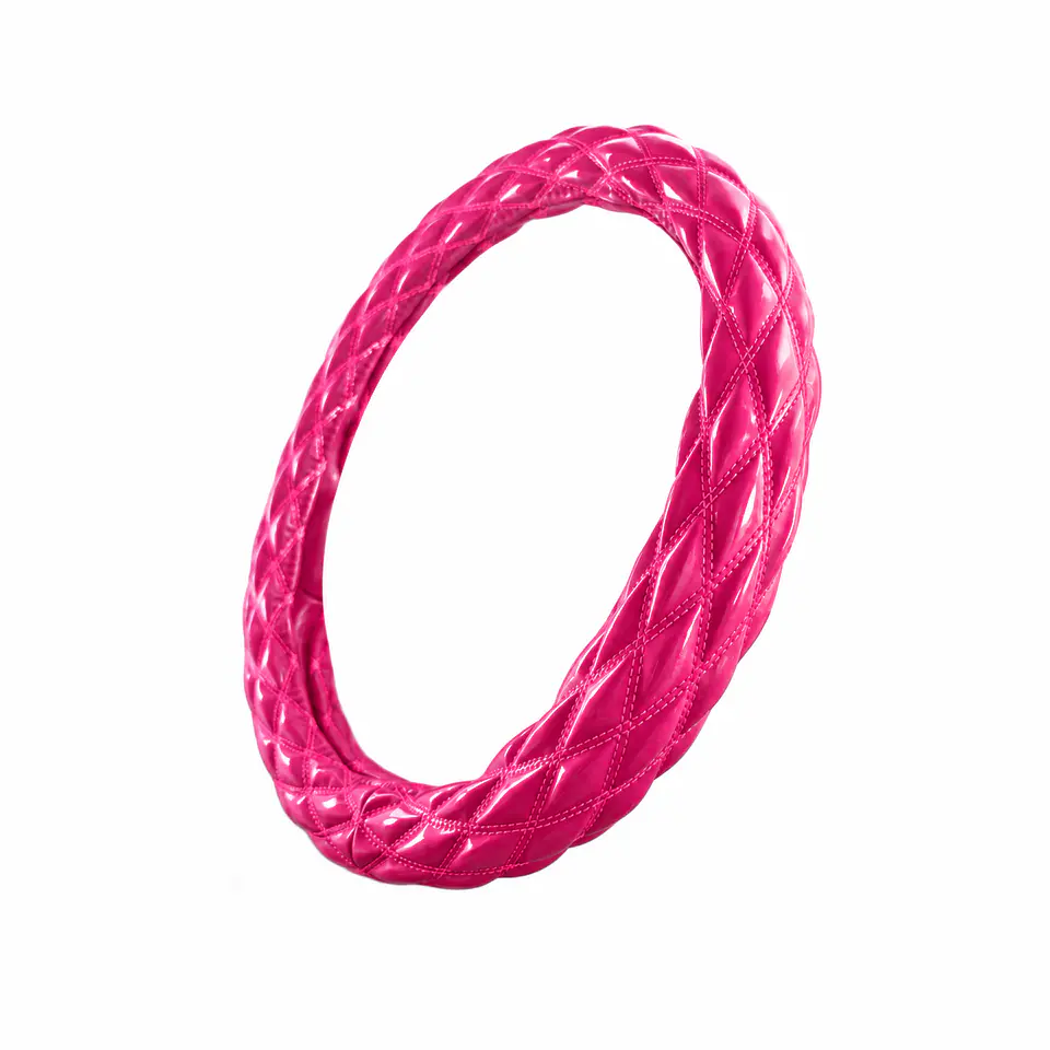 Cubre Volante 45cm Extra Grueso, Brillante Rosado Hilo Rosado 1