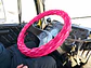 Cubre Volante 45cm Extra Grueso, Brillante Rosado Hilo Rosado - Miniatura 2