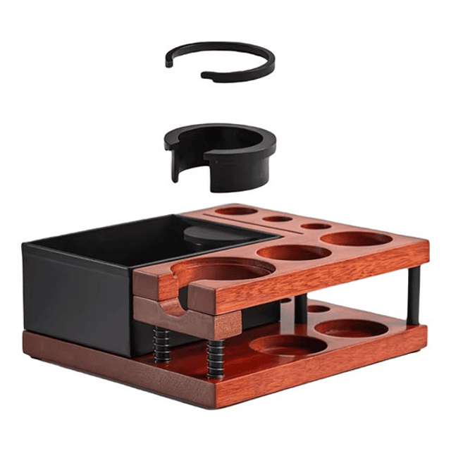 Base Estacion Knock Box Soporte Portafiltro Tamper Accesorios Espresso 1