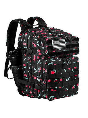 Mochila 35 Litros Táctica Negro Cherry