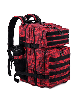 Mochila 45 Litros Táctica Rojo Camo