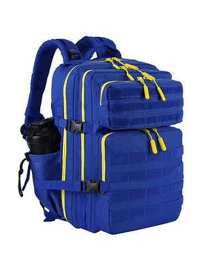 Mochila Táctica 45 Litros Azul Amarillo